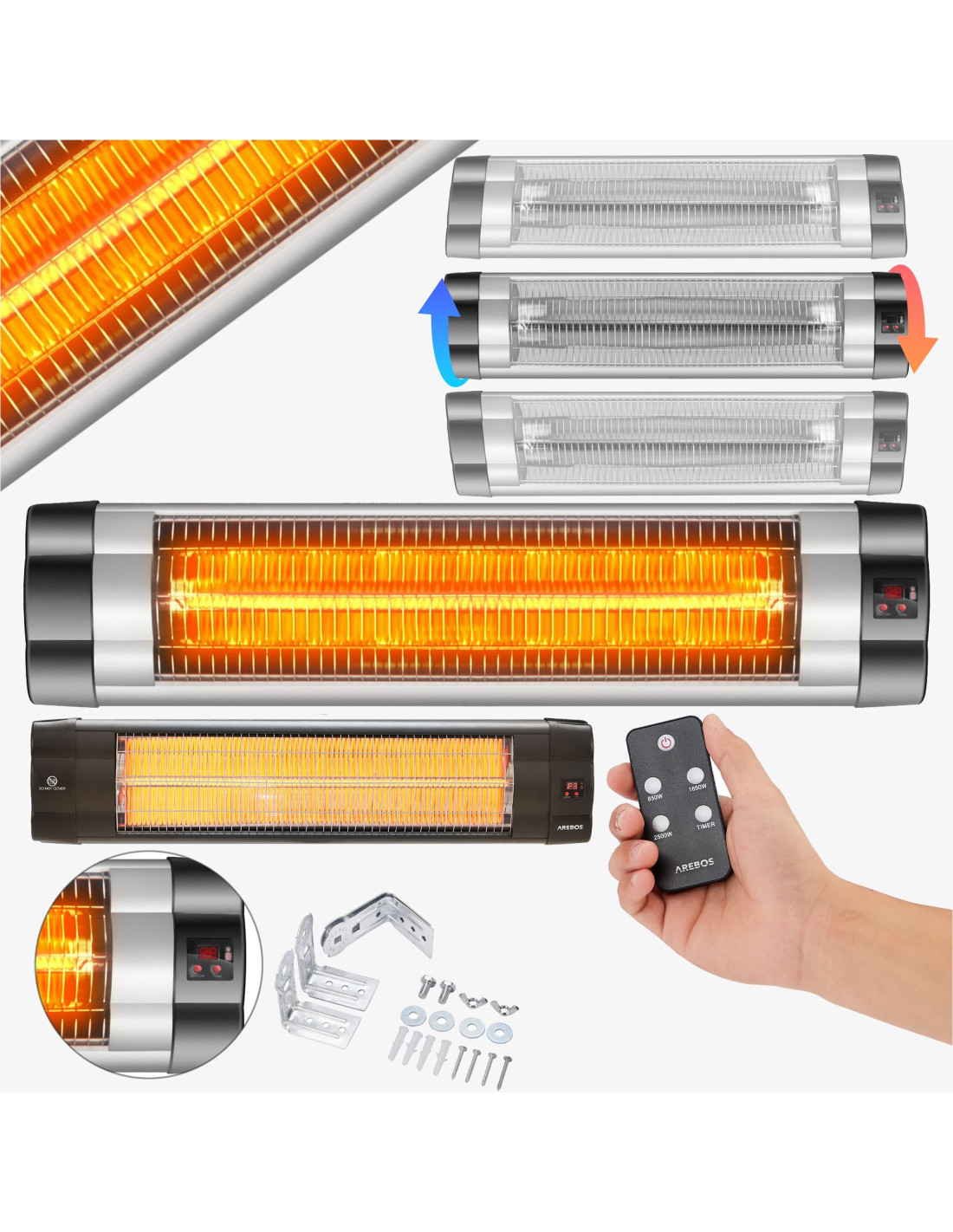 Infrared electric radiant head heater 2Kw