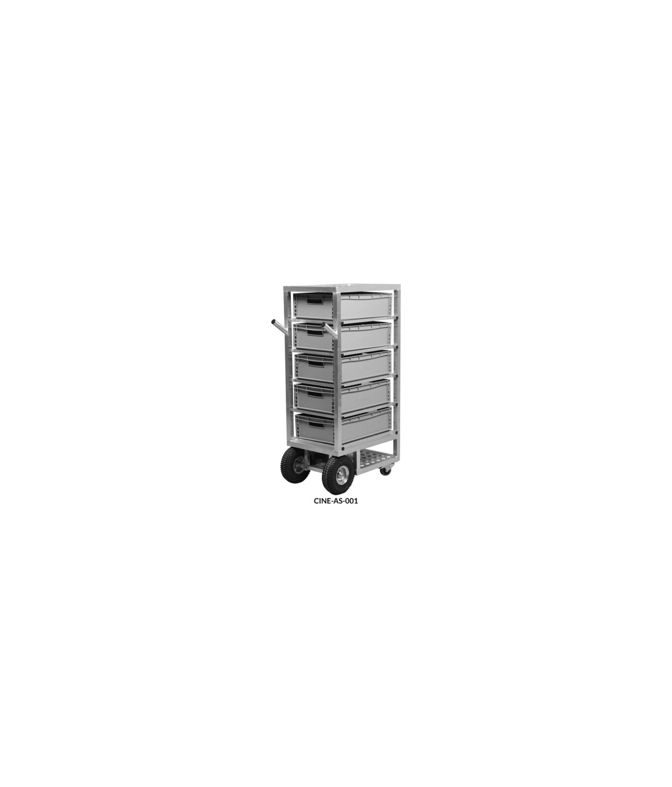 Tall Production Cart – Front Access – 5 Bins